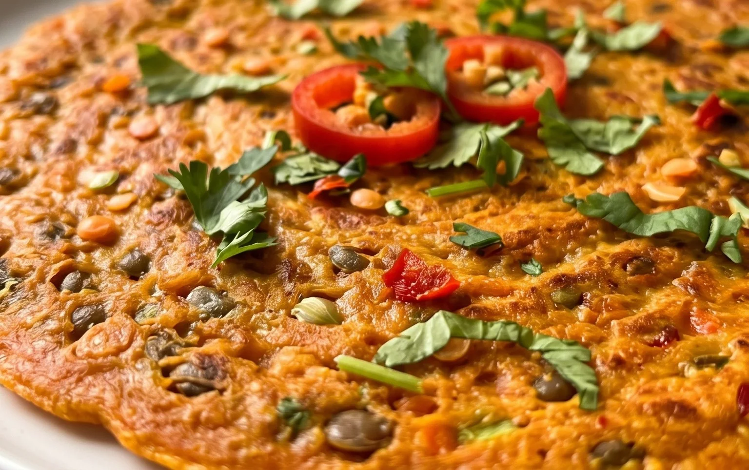 Masoor Dal Chilla | Savory Red Lentil Pancakes