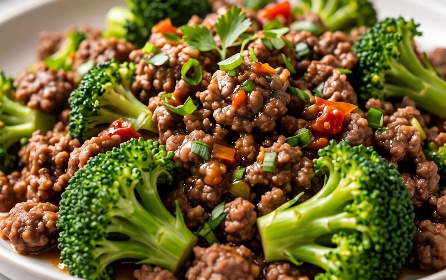 Ground Beef and Broccoli