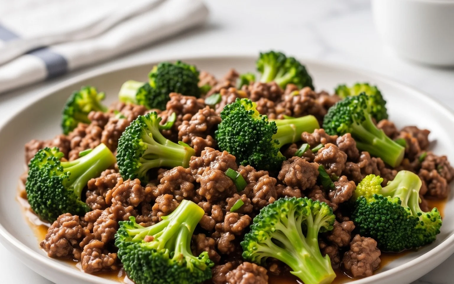 Ground Beef and Broccoli