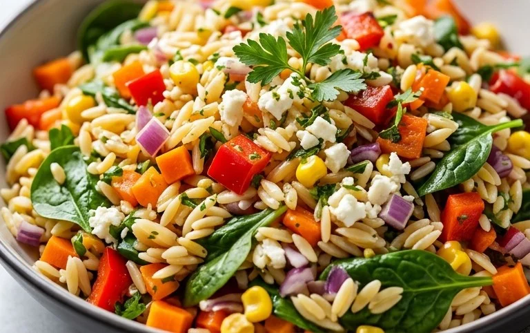 Rainbow Orzo Salad