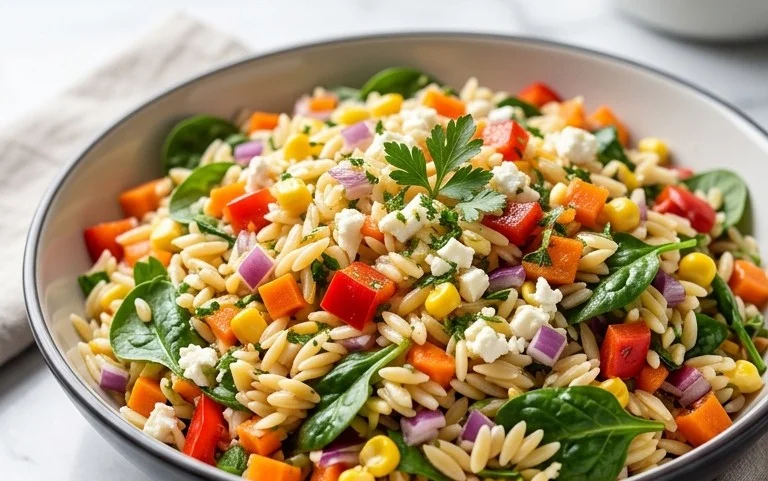 Rainbow Orzo Salad