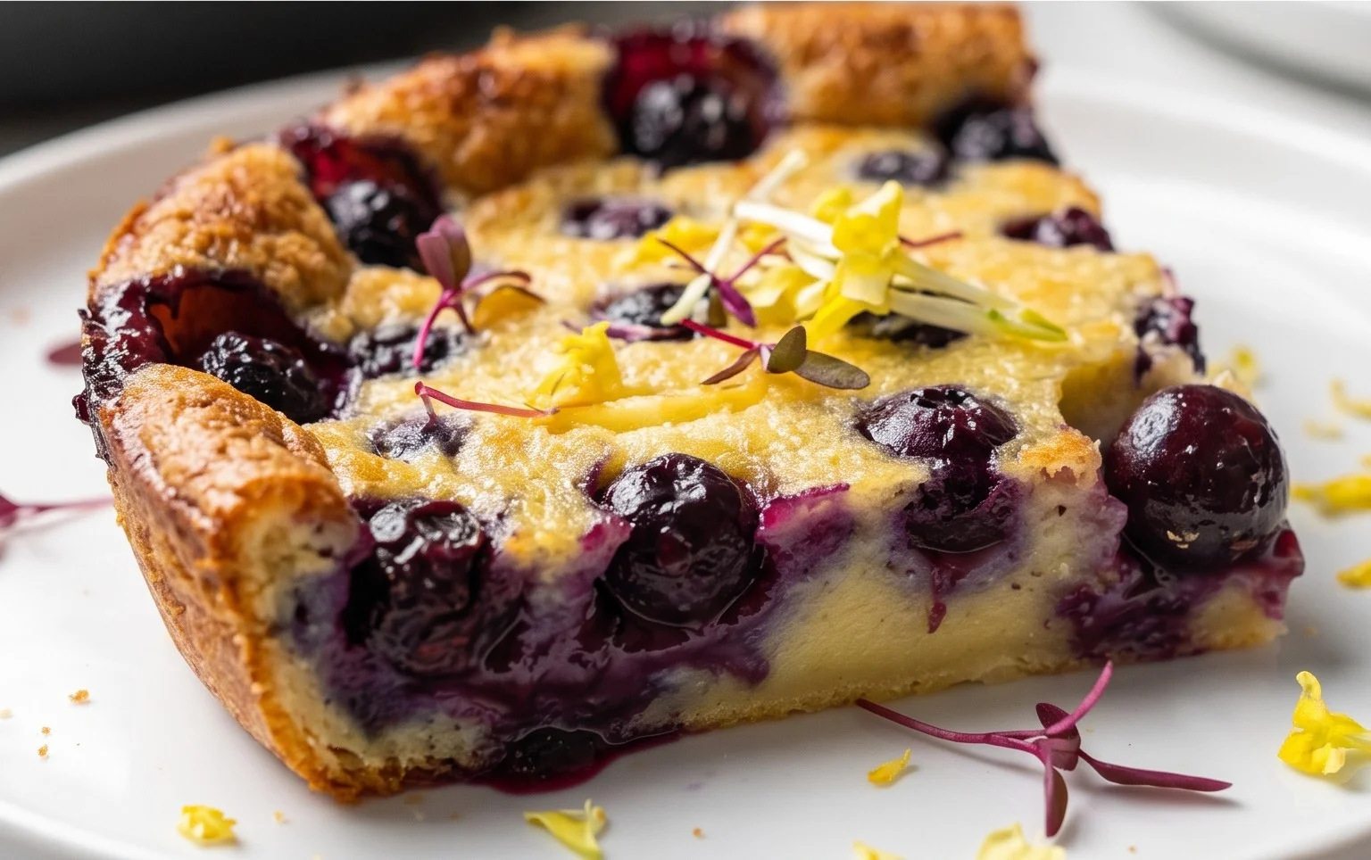 Lemon Blueberry Clafoutis