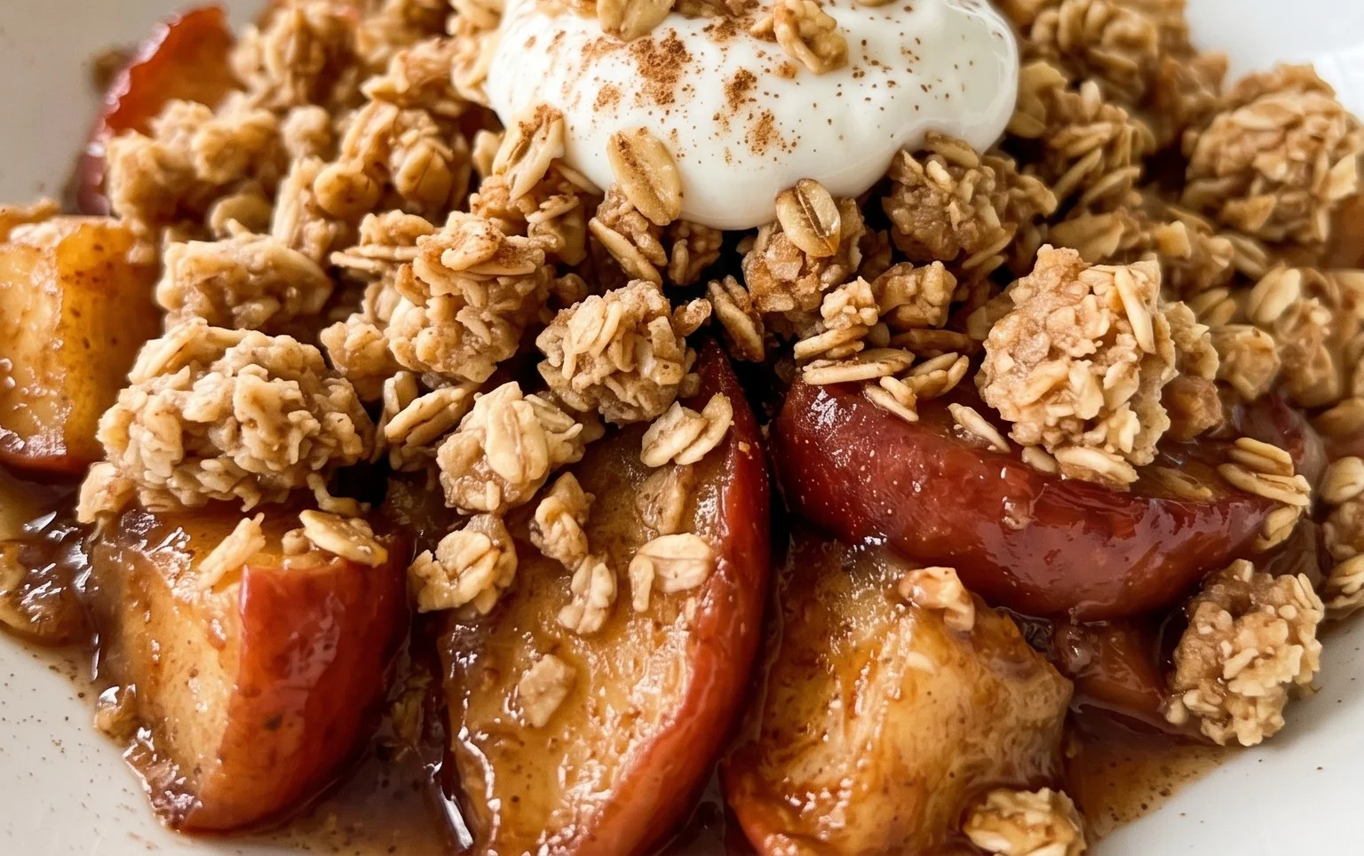 Healthy Breakfast Apple Crum extractble