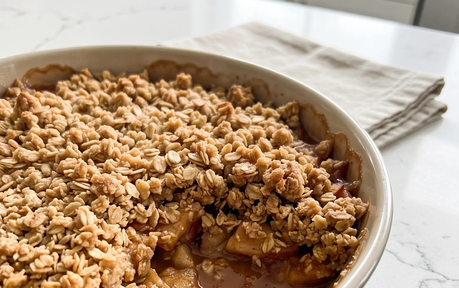 Healthy Breakfast Apple Crumble