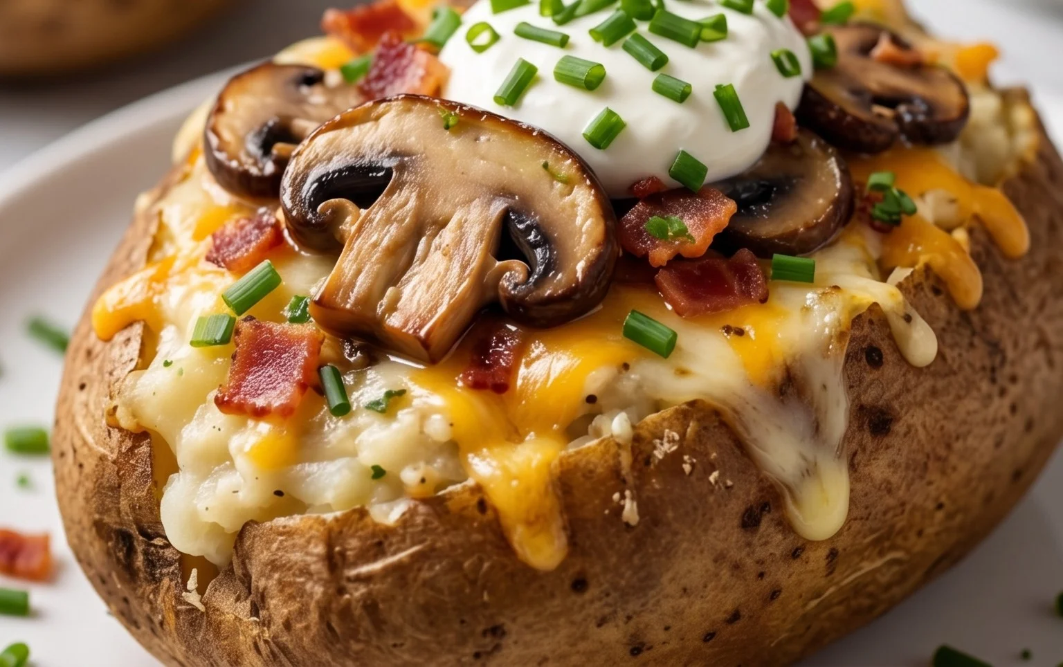 The Ultimate Stuffed Baked Potatoes with Mushrooms