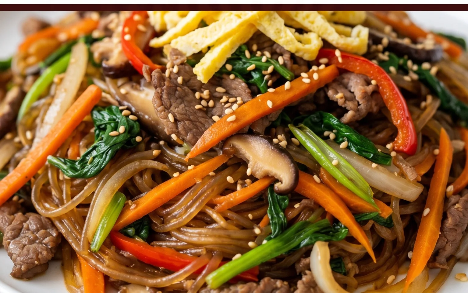 Japchae (Korean Glass Noodle Stir Fry)