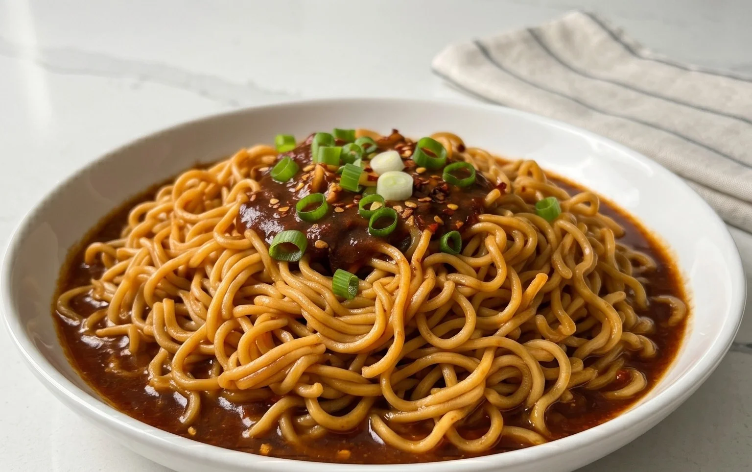 Easy Saucy Ramen Noodles