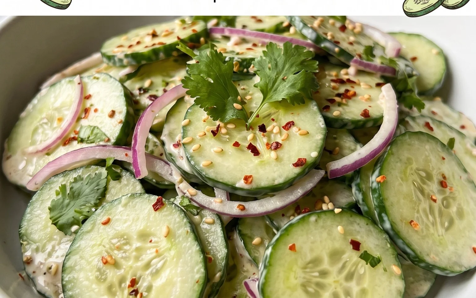 Creamy Asian Cucumber Salad Bowl