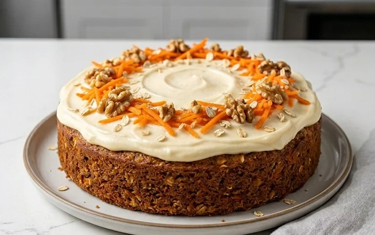 Easy Flourless Oatmeal Carrot Cake Recipe