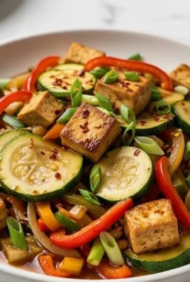 Zucchini Stir Fry With Tofu (Vegan)