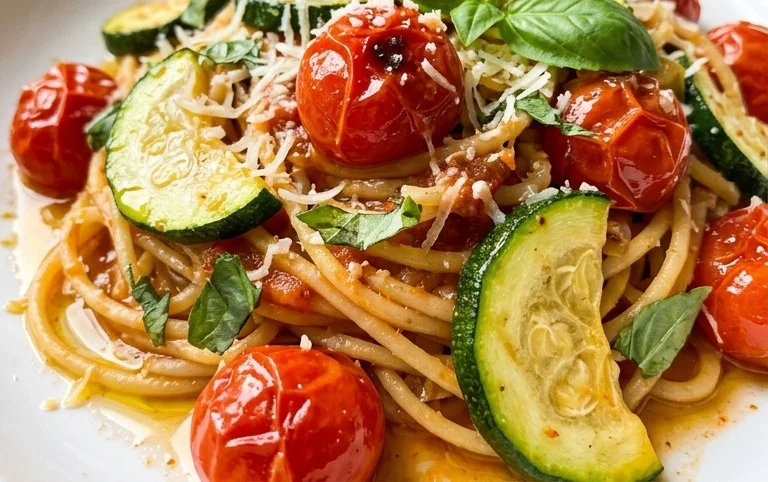 Healthy Tomato Zucchini Pasta