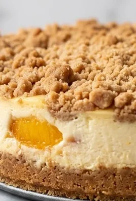 Peach Cream Cheese Cake with Streusel Topping