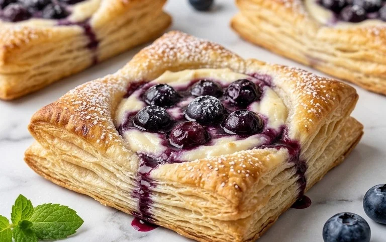Blueberry Cream Cheese Puff Pastry