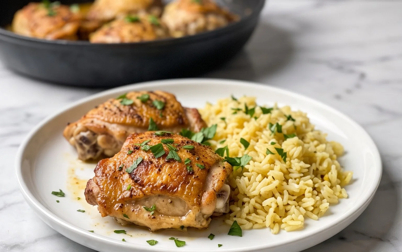 Greek Chicken and Lemon Rice (30 Minutes, One-Pot)