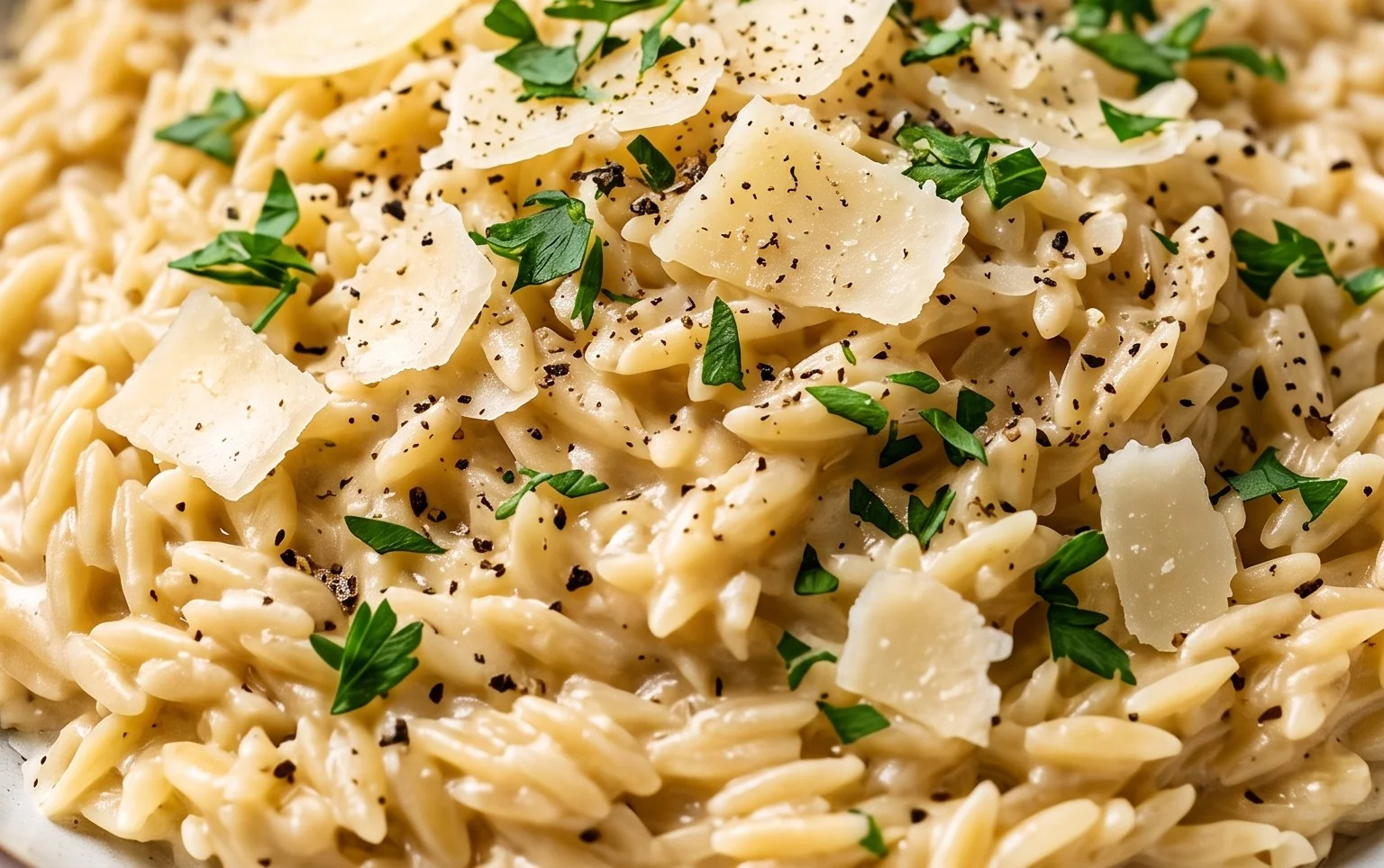 Creamy Garlic Parmesan Orzo