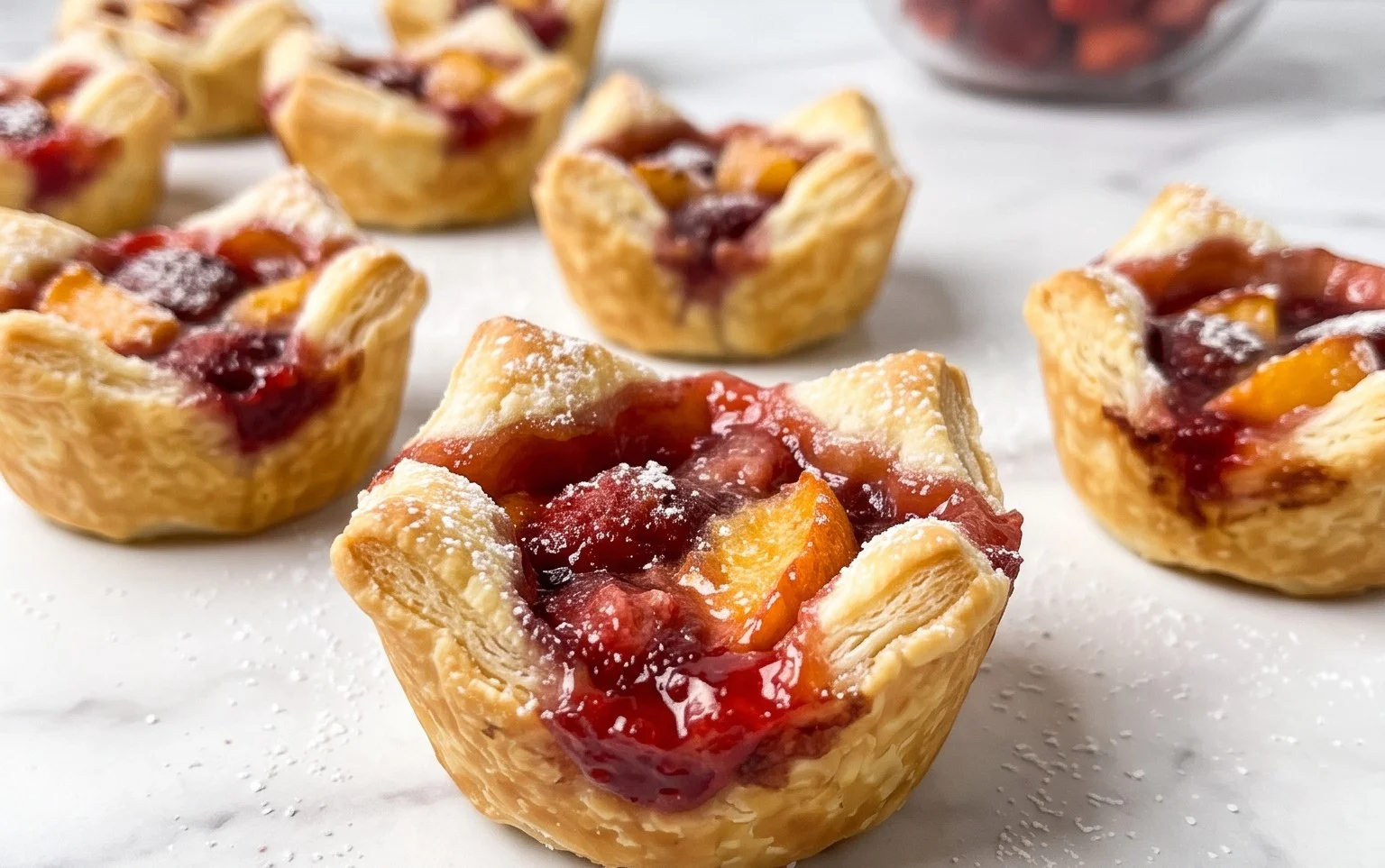 Strawberry Peach Pie Bites