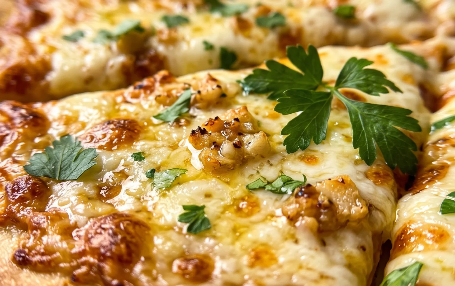 buttery garlic pizza