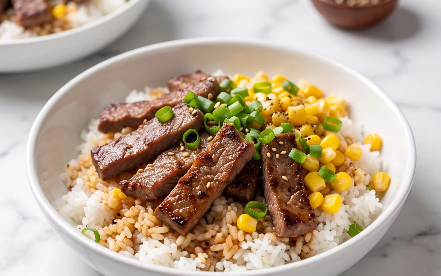Beef Pepper Rice Bowl is a delicious meal option.