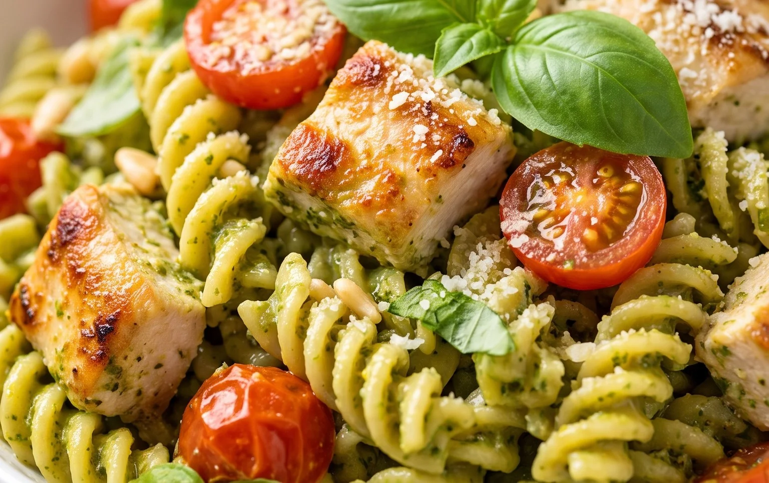 Creamy Chicken Pesto Pasta