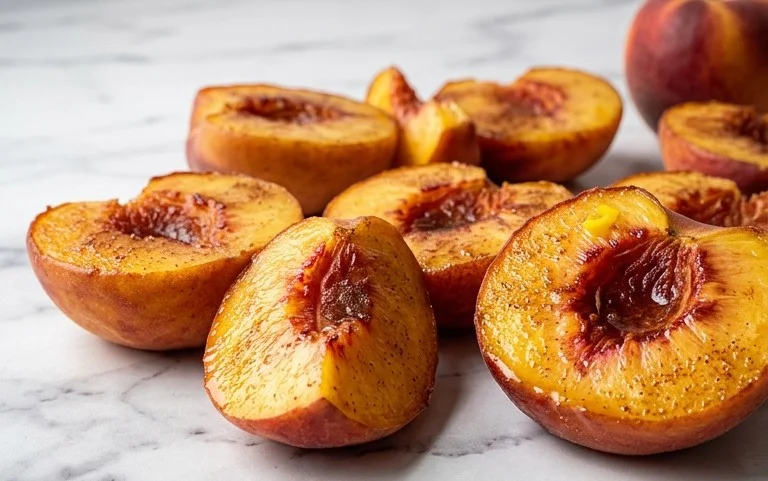 Cinnamon Sugar Baked Peaches