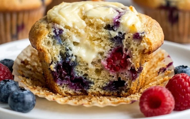 Berry Cream Cheese Muffins