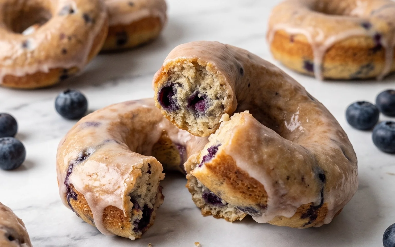 Blueberry Cake Donuts
