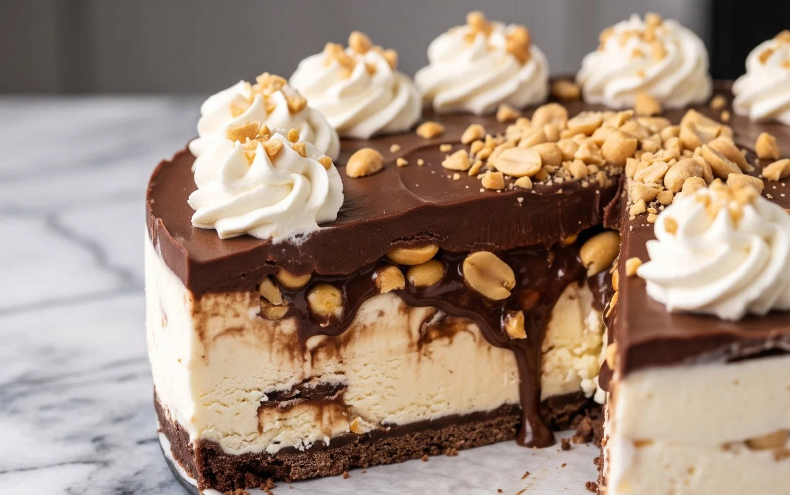 Buster Bar Ice Cream Cake