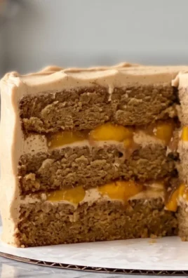 Brown Sugar Layer Cake with Peach Filling