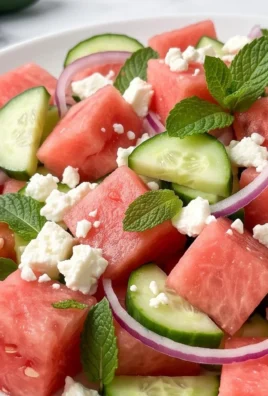 Watermelon Salad with Cucumber and Feta