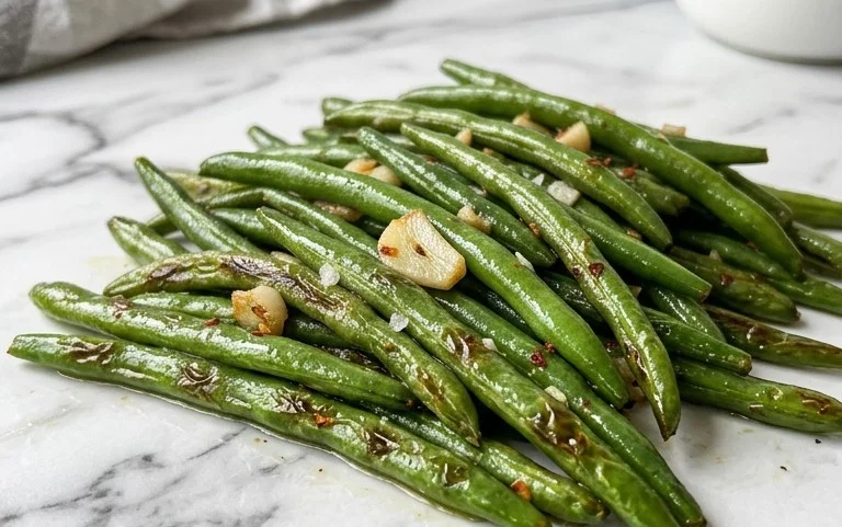 Sautéed Green Beans Recipe with Garlic