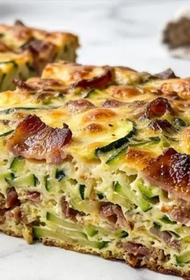 Zucchini and Beef Bacon Slice