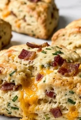 Beef Bacon Cheddar and Chive Scones