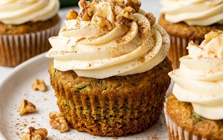Zucchini Cupcakes with Cream Cheese Frosting