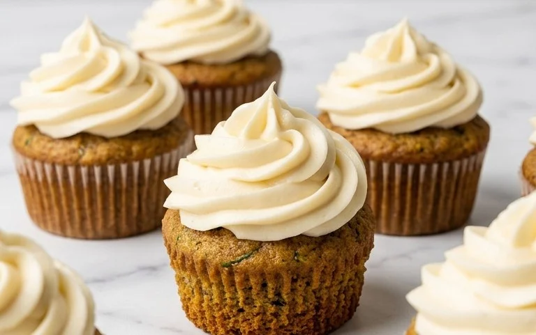 Zucchini Cupcakes with Cream Cheese Frosting