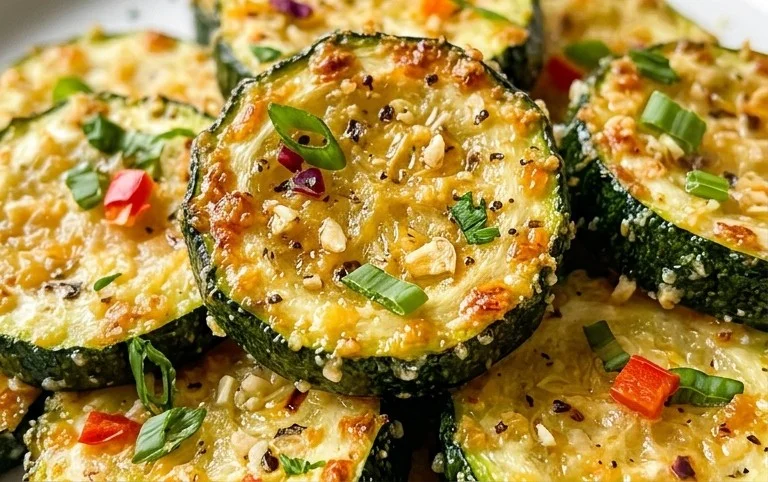 Irresistibly Crunchy Garlic Parmesan Roasted Zucchini