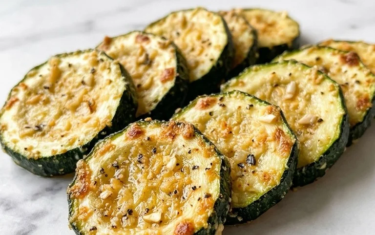 Irresistibly Crunchy Garlic Parmesan Roasted Zucchini