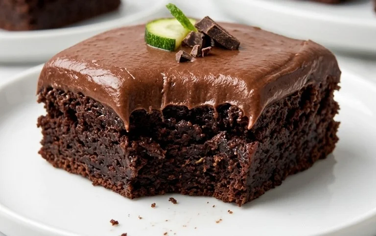 Zucchini Brownies with 1 minute Frosting!