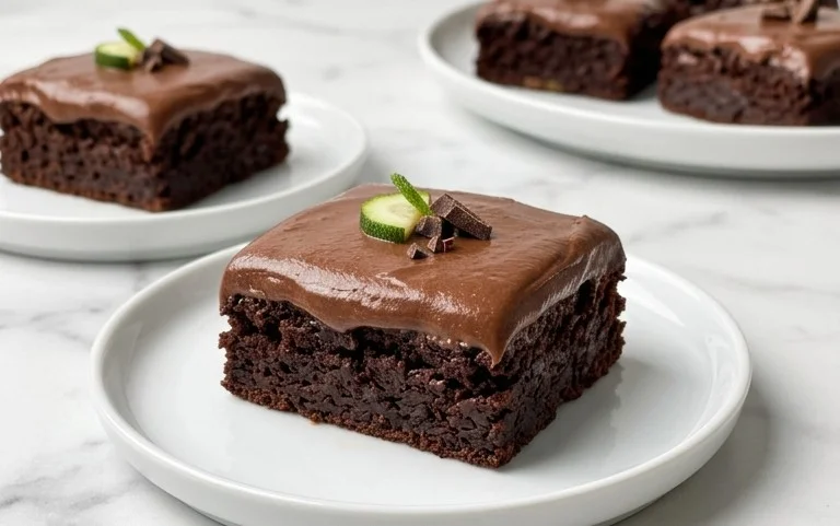 Zucchini Brownies with 1 minute Frosting!